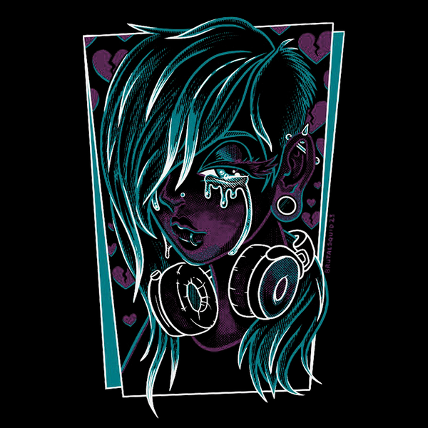 Anime Sad Girl Tee